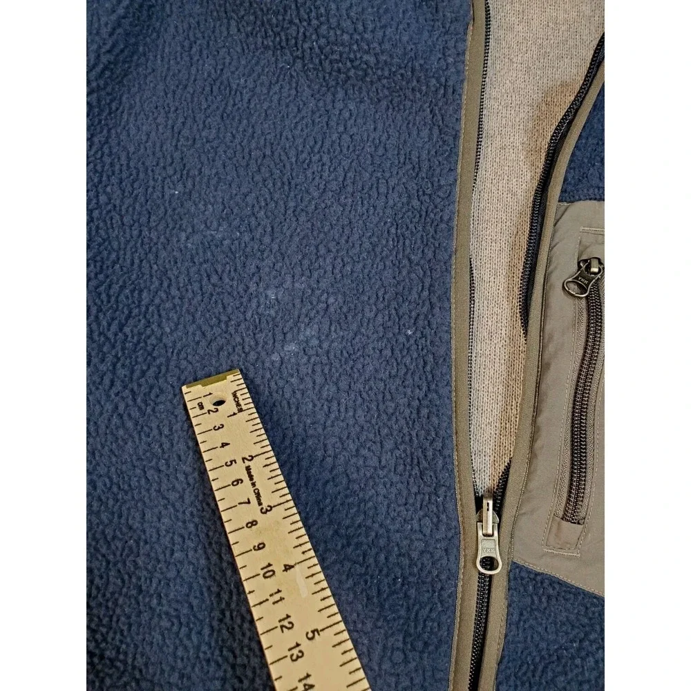 The North Face Jacket Mens XL Reversible Brantley Fleece Sherpa Hooded Blue Gray